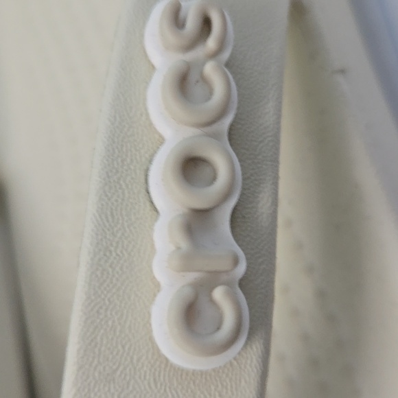 Crocs Womens Classic Platform Cream Flip Flop Size Us 10 - Picture 5 of 5
